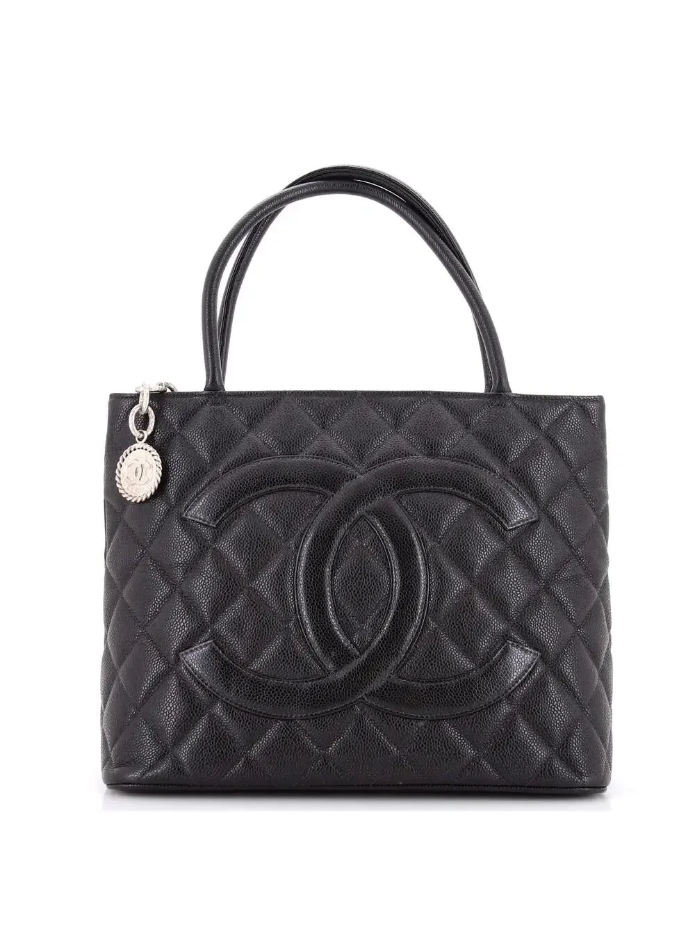Chanel Medallion Tote Quilted Caviar #262248C25B